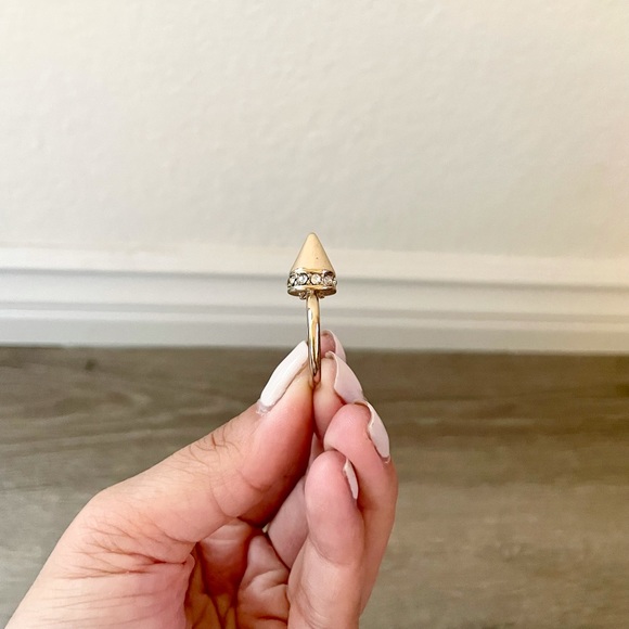 Gold rhinestone point ring 6/6.5 - Picture 5 of 5